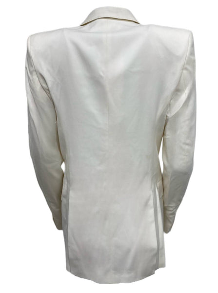 BLK DNM Women's White Wool Blazer 6 #WBW401 NWT