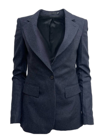 BLK DNM Women's Navy Wool Blend Blazer 1 #WBW8401 Size US 4 NWT