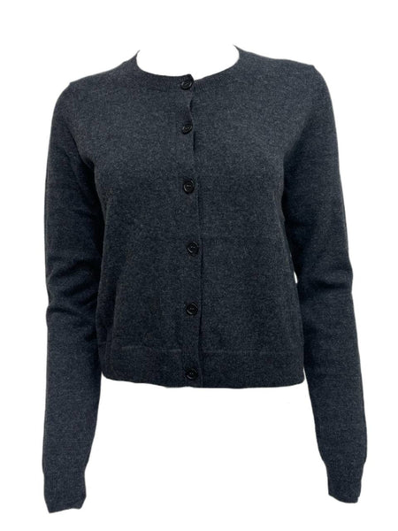 BLK DNM Women's Dark Grey Melange Cashmere Cardigan 8 Size S NWT