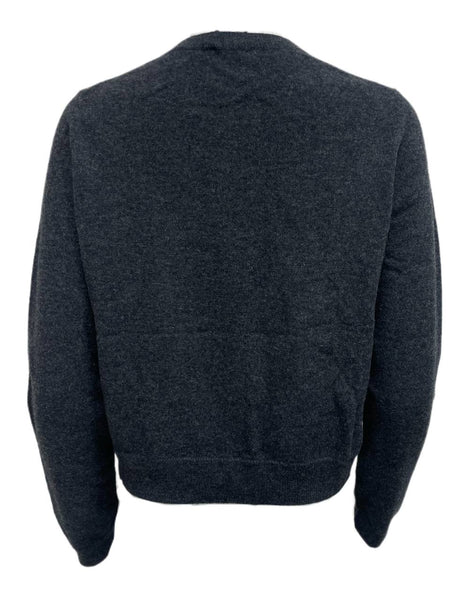 BLK DNM Women's Dark Grey Melange Cashmere Cardigan 8 Size S NWT