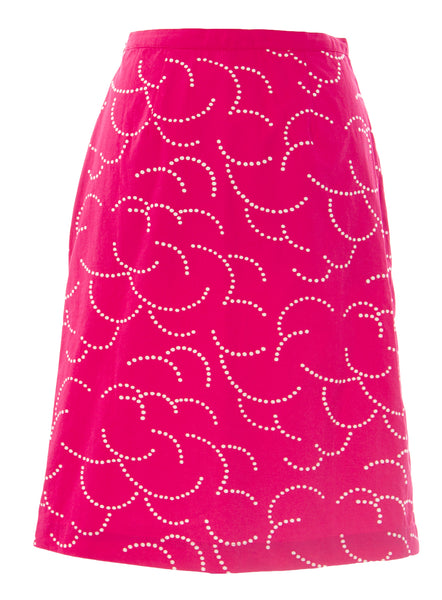 BODEN Women's Amaranth Printed Cotton Skirt WG486 US Sz 2R $78 NWOT