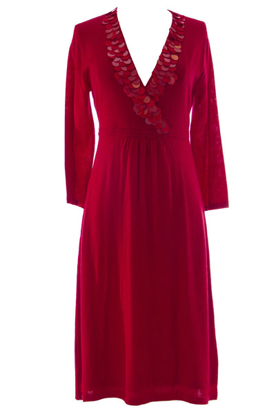 BODEN Women's Paillette Detail Crossover Dress WH405 $150 NWT