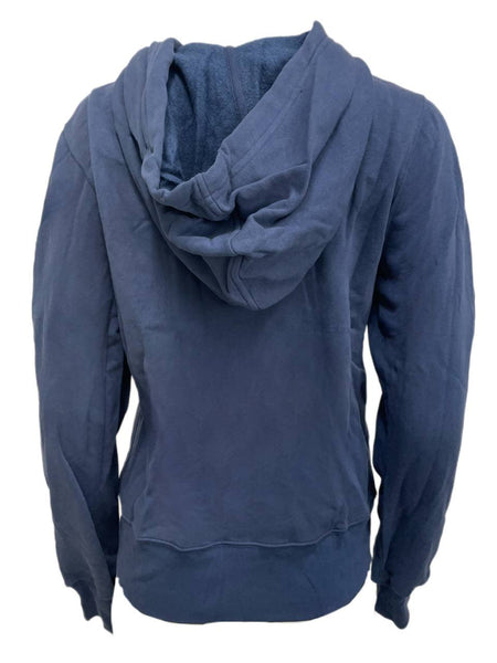 BLK DNM Women's Persian Blue Cotton Hooded Zip Sweatshirt 28 Size S NWT