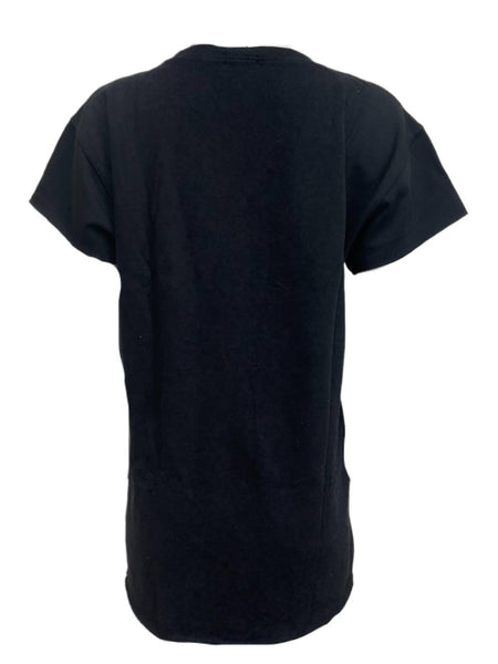 BLK DNM Women's Black Printed Short Sleeve Sweatshirt 23 Size S NWT