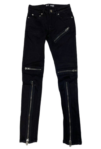 BLK DNM Women's Corbin Black Zip Accent Jeans 26 #WJ610801 Size 26/30 NWT