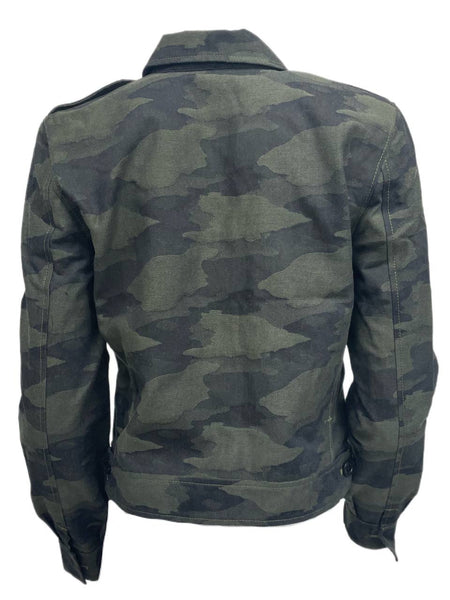 BLK DNM Women's Green Camo Cotton Jacket 37 #WKC13901 Size S NWT