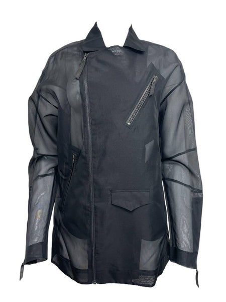 BLK DNM Women's Black Silk Leather Details Jacket 11 Size Small NWT