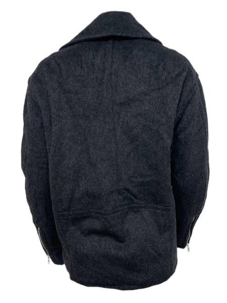 BLK DNM Women's Charcoal Grey Melange Wool Jacket 48 #WKW8601 Size S NWT