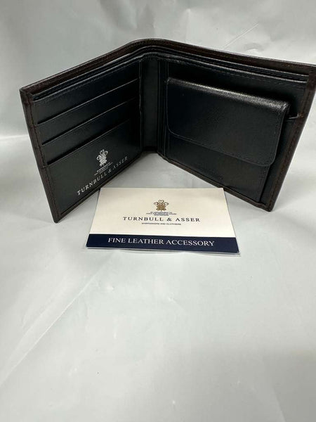 Turnbull & Asser Havana/Midnight Billfold Wallet & Coin Purse WL1410 $450 NEW