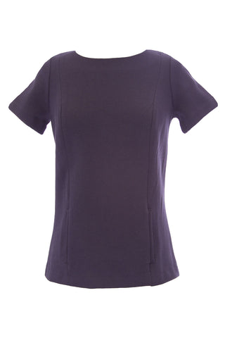 BODEN Women's Navy Ponte Short Sleeve Top WL739 $70 NWT