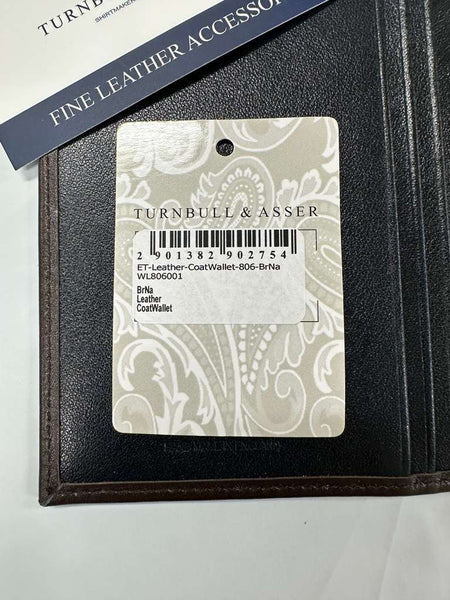 Turnbull & Asser Men's Havana/Midnight Blue Coat Wallet WL8060 $475 NEW