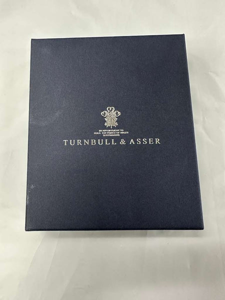 Turnbull & Asser Men's Havana/Midnight Blue 6 c/c Mini Wallet WL9750 $405 NEW