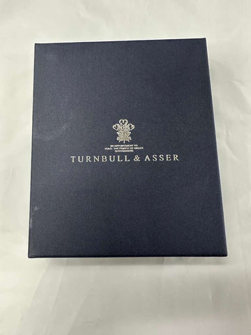 Turnbull & Asser Men's Havana/Midnight Blue 6 c/c Mini Wallet WL9750 $405 NEW