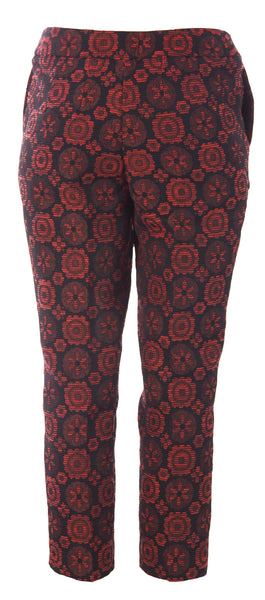 BODEN Women's Net Style Bistro Crop Trousers Red/Black