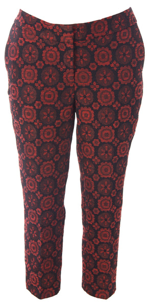 BODEN Women's Net Style Bistro Crop Trousers Red/Black
