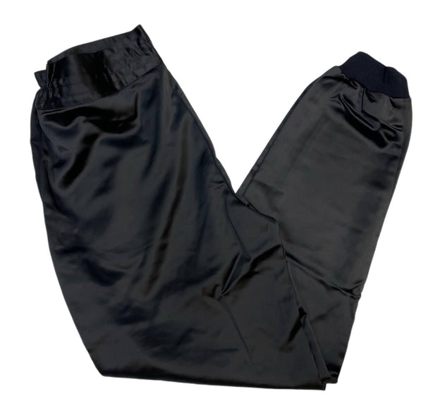 BLK DNM Women's Black Cupro Drawstring Waist Pant 53 Size S NWT