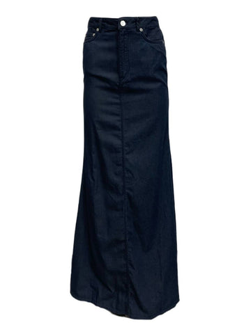 BLK DNM Women's Blue Od Black Denim Maxi Jeans Skirt 1 Size 26 NWT