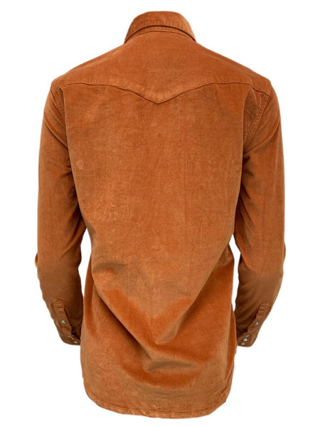 BLK DNM Women's Burnt Orange Long Sleeve Corduroy Jeans Shirt 1 NWT