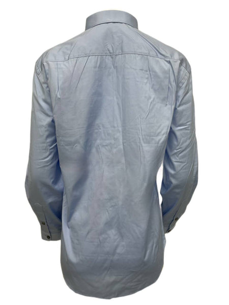 BLK DNM Women's Light Blue Long Sleeve Cotton Button Up Shirt 2 Size S NWT