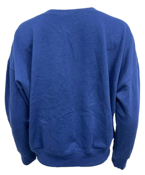 BLK DNM Women's Blue Long Sleeve Sweatshirt 6 NWT