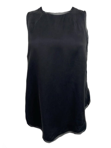 BLK DNM Women's Black Silk Layered Sleeveless Shirt 68 Size S NWT
