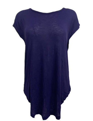 BLK DNM Women's Aubergine Viscose Sleeveless T-Shirt 16 Size S NWT