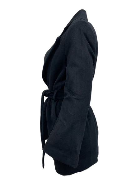 BLK DNM Women's Black Wool Coat 16 #WUW13601 Size Small NWT