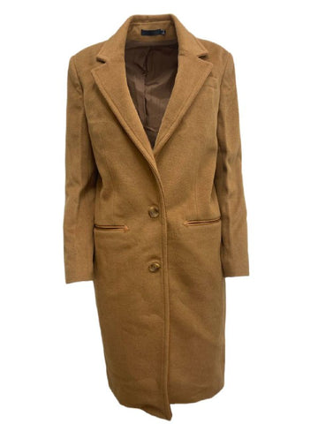 BLK DNM Women's Light Brown Wool Blend Coat 11 Size Small NWT