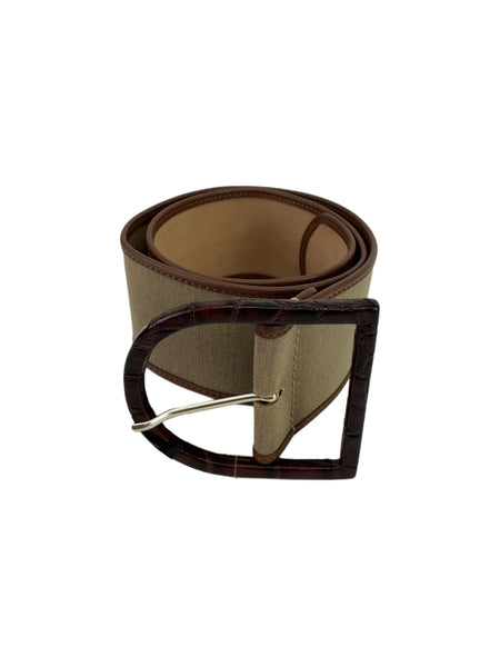 Max Mara Women's Brown Waist1 Buckle Belt Size M NWT