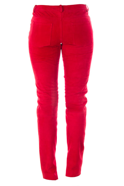 REBECCA MINKOFF Women's Scarlet Skinny Suede Zip Walker Pants Sz 0 $698 NWT