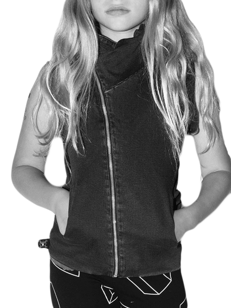 NUNUNU Unisex Baby Black Wax Vest NU0918 $94 NWT