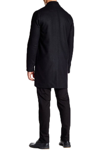 WESC Men's Black Relaxed Fit Single Breasted Coat G409360999 Medium $378 NWT