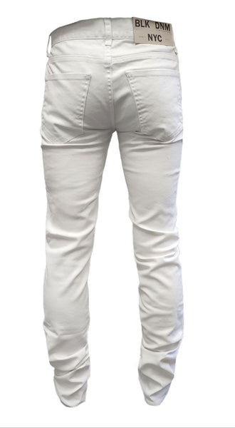 BLK DNM Men's Astor White Slim Fit Straight Denim Stone Wash Jeans NWT