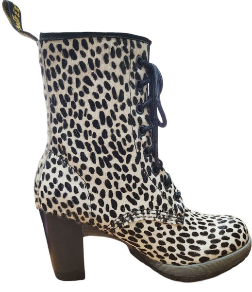 Dr. Martens Women's White Pony Hair Darcie 3.5" Heel Boots Size US 5 NWB