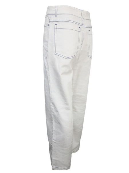 KOWTOW Women's White Flared Colored Stitching Jeans #Wh1 Medium NWOT