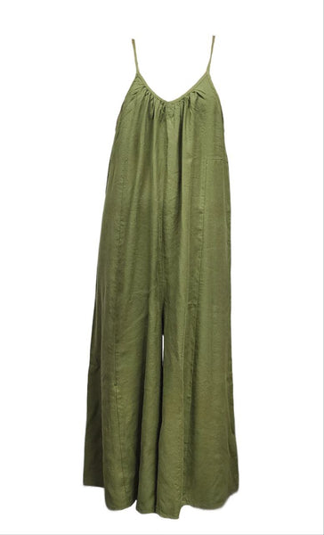 HoodLamb Women's Olive Wide Contrast Midi Hemp Jumper 420 NWT