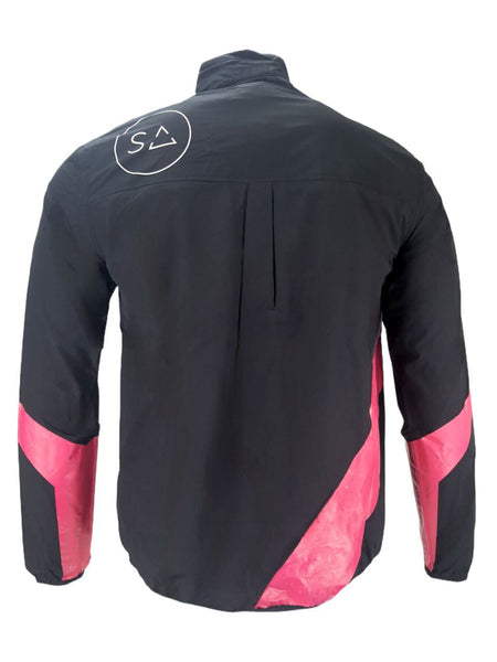 BRANDBLACK Men's Black Colorblock Windbreaker Jacket #BB1262 Medium NWT