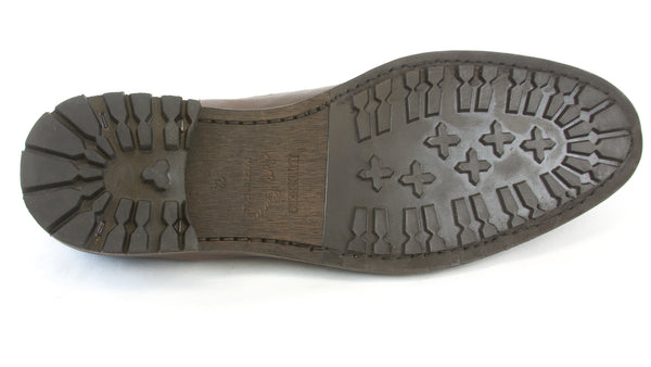 J. LINDEBERG Men's Dark Chocolate Wing-Tip Tank Leather Shoes Sz 12 $565 NEW