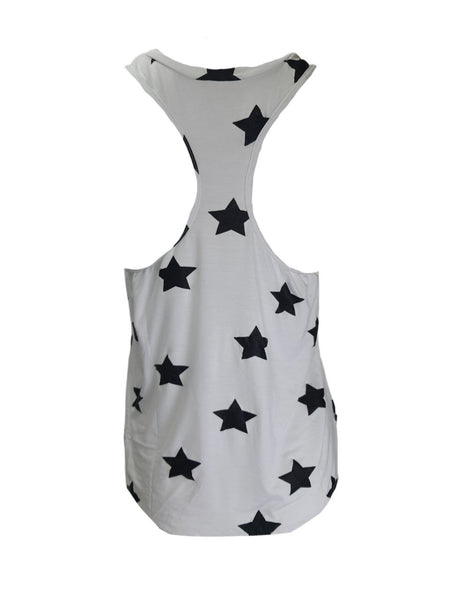 TEREZ Women's White Stars Foil Tank #22167773 X-Small NWT