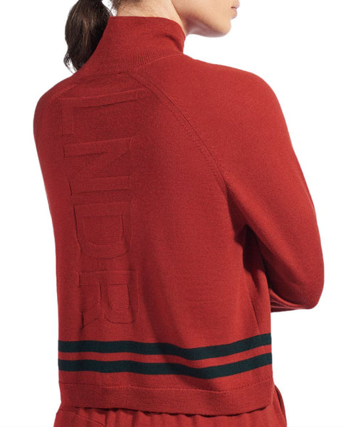 LNDR Women's Dark Red Arctic Knit Long Sleeve Top #KN899 NWT