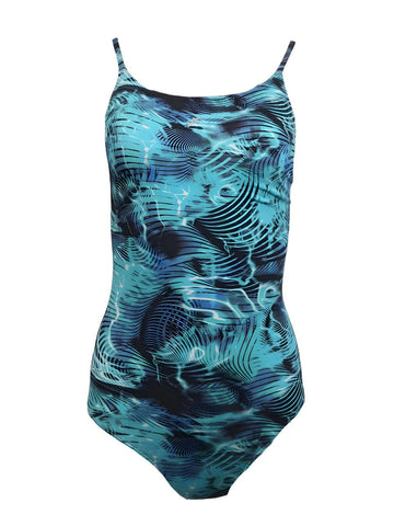 FABIOLA MOLINA Women's Blue Compression One Piece Swimsuit #Mo X-Small NWT