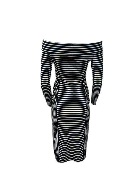 DEREK LAM Women's Black Midi Dress #Y210 S NWOT