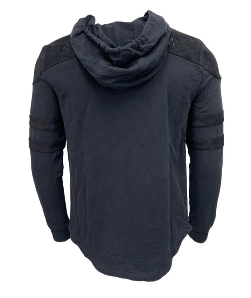 YRN Men's Black Submariner Hoodied Lace Up Neck Sweatshirt Size M NWT