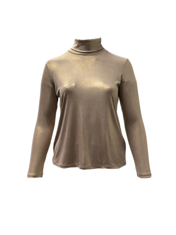 Marina Rinaldi Women's Gold Zambia Pullover Shirt NWT