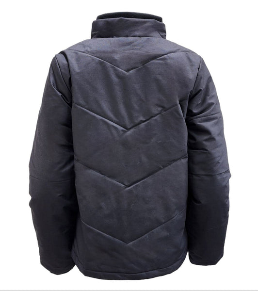 HoodLamb Women's Black High Zip Up Quilted Hemp Jacket 420 NWT