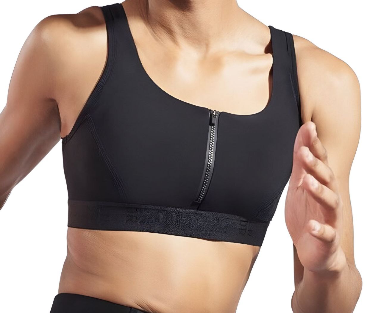 LNDR Women's Black Hybrid Low Neck Sports Bra #AV934 NWT – Walk