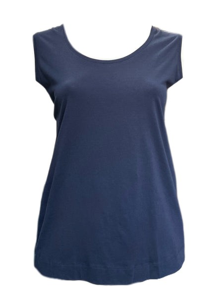 Marina Rinaldi Women's Navy Zoe Jersey Tank Top NWT