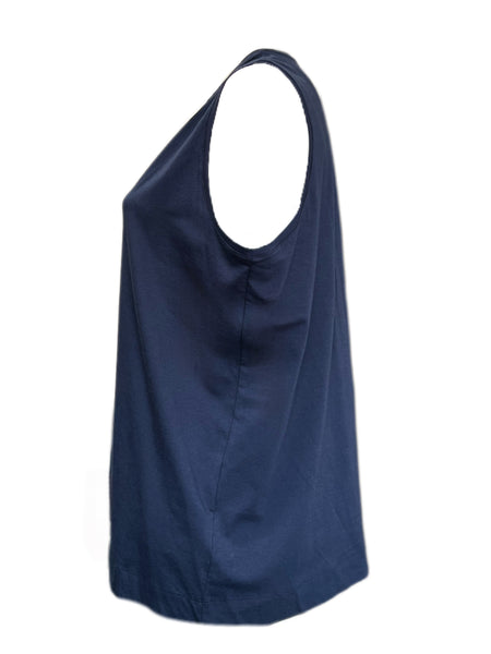 Marina Rinaldi Women's Navy Zoe Jersey Tank Top NWT
