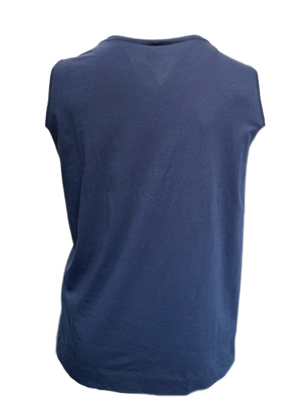 Marina Rinaldi Women's Navy Zoe Jersey Tank Top NWT
