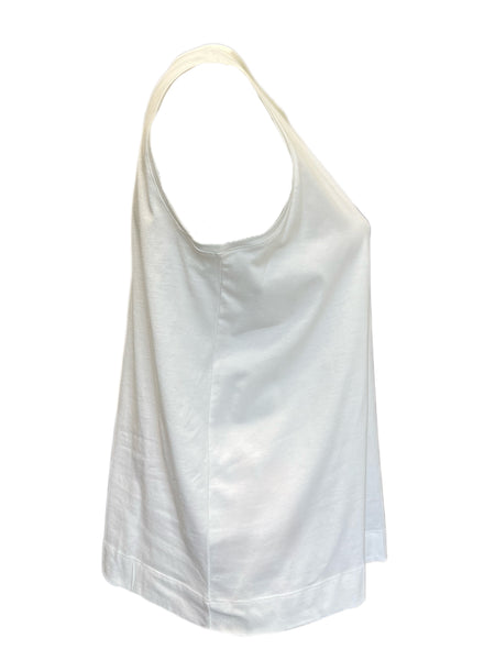 Marina Rinaldi Women's Bianco Zoe Jersey Tank Top NWT